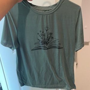Floral book tshirt